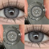 2pcs/Pair Color Contact Lenses with Degree Myopia Lenses Grey Lens Comestics Natural Eyes Lenses Beauty Pupils Yearly