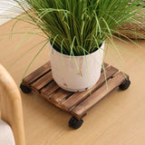 Mobile Flower Rack Flower Holder Bonsai Tray Roller Base Frame with Universal Wheels