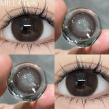 Brown World 1 Pair New Product Color Contact Lenses Degrees Fashion Comfort Soft Nature Blue Grey Lenses