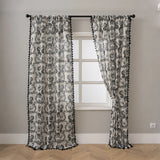 1/2pcs Semi blackout American curtains with Rod Pocket,Flower Window Curtains for Living Room,Bedroom,HomeDecor,Window Screening