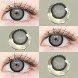 1pair Colorcon Contact Lenses Green Color Lens Natural Brown Eye Contacts Gray Pupils Beautiful Cosmetic Yearly Lenses