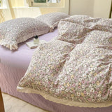 New class A double-layer yarn thickened three/four-piece set skin-friendly and breathable single double washed cotton