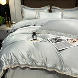 Luxury Embroidery King Size 600TC Egyptian Cotton Soft Smooth Duvet Cover Sheet Set Fitted Sheet Pillowcases Hotel Bedding Set