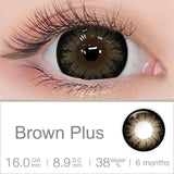 Brown Plus 16mm Black Plus Lenes Super Size Big Eye Black Anime Cute Color Soft Lenses Halloween Crazy Contact Lenses
