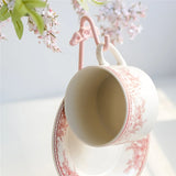 Metal Coffee Cup Rack Pink Bowknot Iron Household Cup and Saucer Storage Shelf Diningtable Watercup Storager Home Decoration