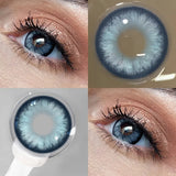 Colored Contact Lenses Lalens Bright Black Blue Gray Color Contacts Eye Lens Eyes Half Year 2Pcs