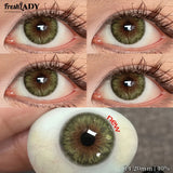 1 Pair Cleopatra Series Colored Contact Lenses Natural Brown Pupils Eyes Contact lenses Green Soft Contacts 14.20mm
