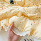 Class A Pure Cotton Summer Quilt Soybean Fiber Thin Quilt Princess Style Lace Ruffles Comforter Summer Air Conditioned Blanket