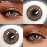 Unspoken Brown Yearly Disposable Colored Contacts Lenses for Eyes Daily Dating Makeup 14.2mm Soft Cosmetic Beauty Lens