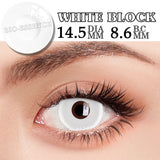 1 Pair Halloween Contact Lenses for Eyes Cosplay Lenses Anime Lenses Black&White Lenses Accessories Yearly