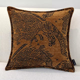 Soft Chenille Cushion Cover Scenic Pillow Case Chinese Traditional Style Home Sofa Decor Back Support Pillowcase Decorations
