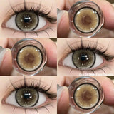 1Pair Colored Contact Lenses for Eyes Natural Brown Eye Lenses Gray Pupils Blue Eye Soft Lenses Yearly Green Contacts