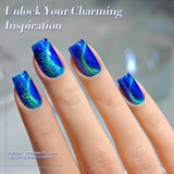 10ml Imperial Green Cat Magnetic Gel Nail Polish Spring Summer Sparkling Glass Bead Soak Off Christmas Decoration