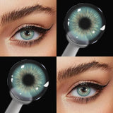Small Pupil Brown Grey Colored Contact Lenses 1Pair Beauty Cosmetic Yearly Use Color Contacts Eyes Fashion Makeup Lens