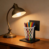Creative Basketball Hoop Pen Holder Stationery Organizer Pencil Stand Makeup Brush Storage Box Desk Decor School Office Supplies