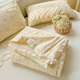 Class A Pure Cotton Summer Quilt Soybean Fiber Thin Quilt Princess Style Lace Ruffles Comforter Summer Air Conditioned Blanket