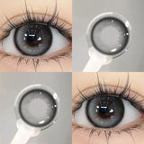1Pair Blue Lenses Color Contact Lenses for Summer With Diopters Prescription Korean High Quality Lenses Soft Makeup Lens