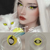 Yellow Small Pupil Colored Contact Lenses Soft Lens for Coser Daily Halloween Party Eye Beauty