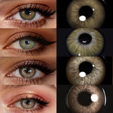 Unspoken Brown Yearly Disposable Colored Contacts Lenses for Eyes Daily Dating Makeup 14.2mm Soft Cosmetic Beauty Lens