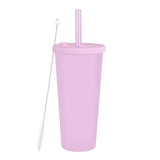700ml,Double-Layer Straw Cup/MUG,Drinkware,Environmentally Friendly Plastic,Large Diameter,Transparent Milk Tea Cup,Holiday Gift