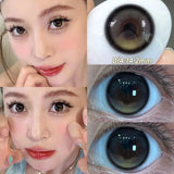 Pink Contact Lenses Myopia Color Contact Lenses for Eye with Diopters Natural Grey Brown Eye Color Lenses Blue Lens 2PCS