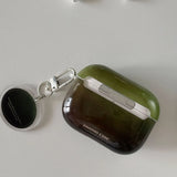 Ins Summer Gradient Green Earphone Case For Airpods 4 3rd Pro 2 For Airpods 1 2 3 Pro2rd Soft Protective Cover Creative Pendant