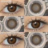 1 Pair Colored Contact Lenses BROWN Natural Eye Contacts Super Natural Lens Gray Color Lens Beautiful Pupils Cosmetics