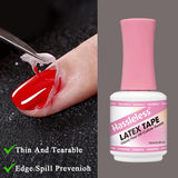 15ml nail peel-off liquid with spill-proof adhesive tape, gentle formula, peel-off cuticle protectant for nail polish