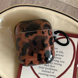 korea luxury amber colour gloss earphone case for airpods 4 3 2 1 pro 2nd wireless bluetooth charging box 3D love heart pendant