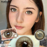 1 Pair Brown Colored Contact Lenses Natural Blue Pupils Eyes Contact lenses Soft Contacts 14.20mm