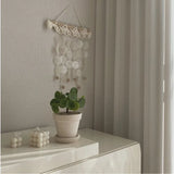 1pcs Natural Shell Wind Chime Hand-woven Home Decoration Knitted Hanging Decoration Tapestries Wall Hanging DIY Material Bag