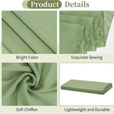 12Pcs Wedding Chair Sashes 7x108Inch Sheer Chiffon Chair Fabric Covers for Party Christmas Bridal Baby Shower Wedding Decoration
