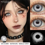 Vampire Red Eye Lenses Halloween Colorful Contact Lenses Devil Cosplay White Anime Eye Lens with Pink Pupils for Partie