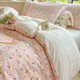 Cotton Bedding Set Fre Country Sle All Cotton Four Piece Dormi Quilt Cover Tee Piece Student Bedding Set