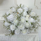 Pink Green Artificial Hydrangea Rose Anthurium Arrangement Wedding Table Centerpiece Floral Runner Party Backdrop Banquet Decor