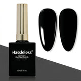 15ml Black Nail Gel Polish — Soak-Off Formula, Minimalist Style; Nail Art Tools & Design, Ideal for Home or Salon DIY