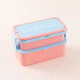 Single/Double Layer Lunch Box Portable Bento Box with Cutlery Lunchbox Kids School Microwaveable Food Storage Container