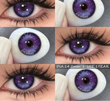 2Pcs Cosplay Contact Lenses Blue Anime Eye Lenses Halloween Red Makeup Beauty Pupils Purple Colored Eye Contacts Yearly