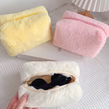 Cute Plush Pencil Pouch Pen Bag for Girls Gift Large Capacity Pencil Case Pen Box Stationery Supplies Cosmetic Pouch Storage Bag