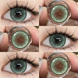 1Pair Colored Contact Lenses for Eyes Natural Brown Eye Lenses Gray Pupils Blue Eye Soft Lenses Yearly Green Contacts