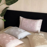 Luxury 100% Eucalyptus Lyocell Pillowcase 1pcs Smooth Silky Embedded Rope Jacquard Summer Cooling Envelope Style Pillow Cover