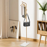 L-Shaped Corner Coat Rack for Hallway Entryway, 3 Hooks Standing Coat Stand with 35kg/77lbs Max Load, Heavy Duty Black Coat Rack