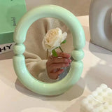 Creative Candy Color Makeup Mirror High-definition Adjustable Folding Mirror Thickened Beauty Mirror Home Bedroom Desktop