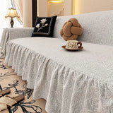 Palace Chenille Sofa Cover with Skirt Edge Luxury Printed Sofa Cushion for All Seasons Elegant All-Cover Dustroof Home Textiles
