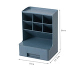 Simple Pen Holder With Drawer Multifunction Desktop Organizer Stationery Storage Box Student Office Desk Decorations