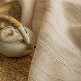Japanese Log Style Linen Sheer Curtain For Living Room, Dustproof And Heat-Insulating Tulle Curtain For Apartment, Home Curtain