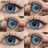 1 Pair Cat Eyes Crazy Lenses Vampire Lenses for Halloween Cosplay Eye Contacts White Lenses Anime Black Colored Lenses