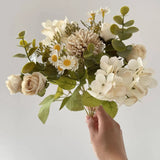 Chamomile Combination Artificial Flowers for Home Ornamental Flowerpot Decoration Wedding Arch Accessories Biomimetic Bouquet