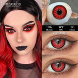 1Pair Cosplay Colored Contact Lenses for Halloween Blind Black White Lens Anime Coser Eyes Contacts Cosmetic Eye Pupils