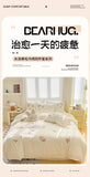 3/4Pcs Washed Cotton Skin-friendly Soft Princess Rose Towel Embroidery Flowers Bedding Set Soft Duvet Cover Bed Sheet Pillowcase
